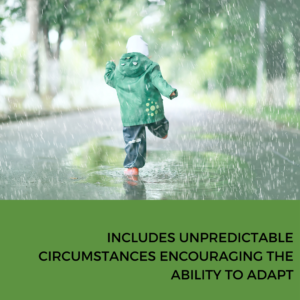 image of child stomping in rain puddles