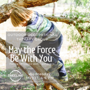 graphic for upcoming outdoor occupational therapy group