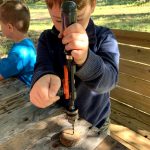using hand tools at outdoor occupational therapy