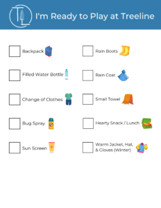 Packing list for nature play